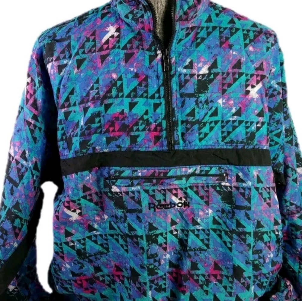 Vintage Reebok Windbreaker Pullover Large